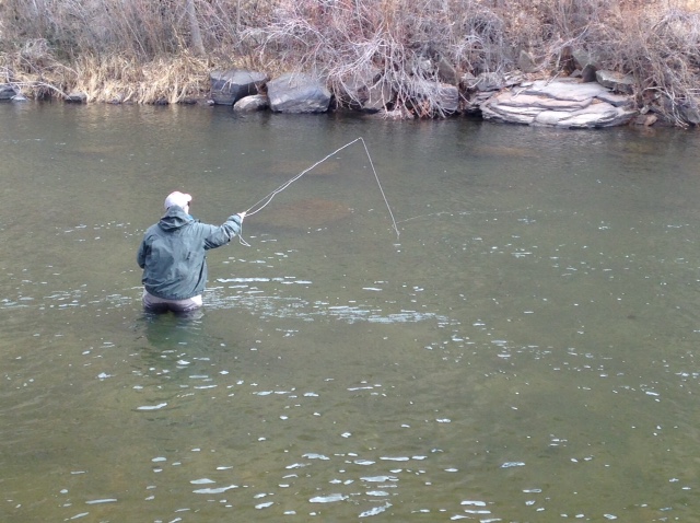 How to mend line while fly fishing.